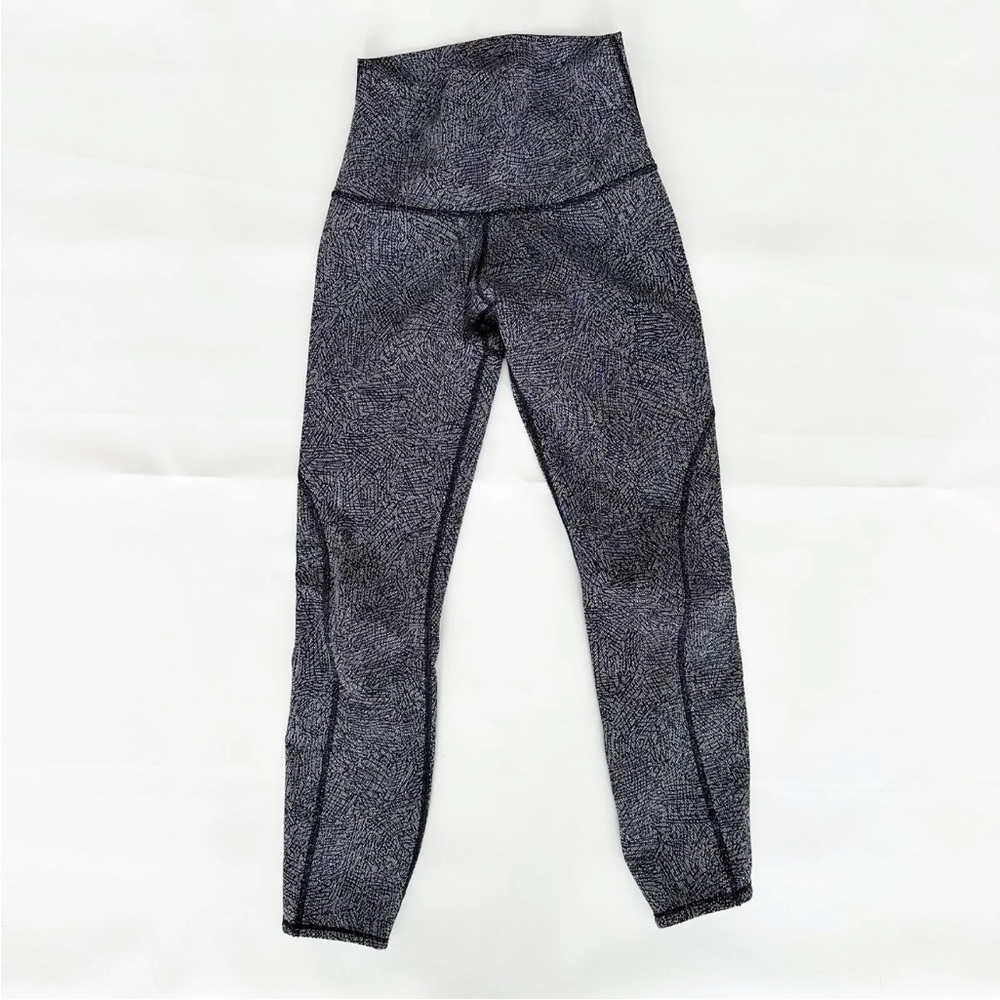 Lululemon Wunder Under Pant Hi Rise Mesh Line Up Black White 4